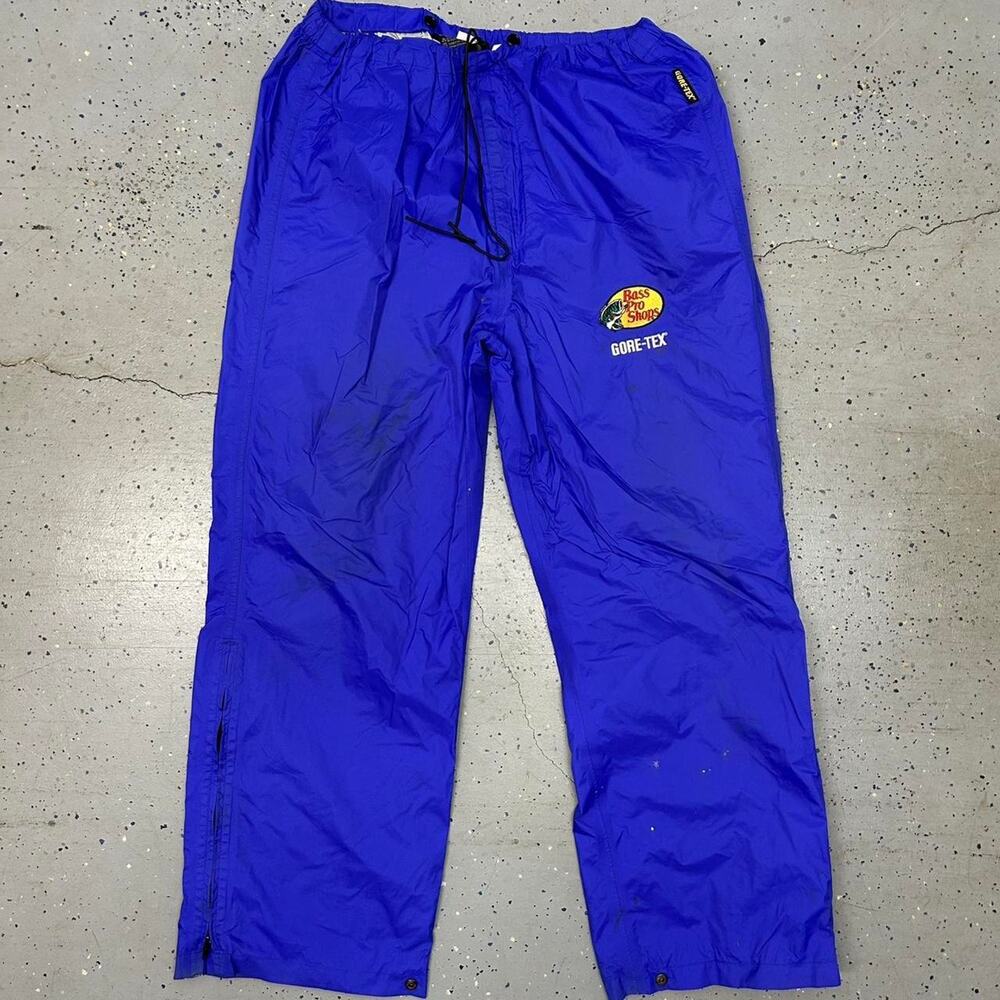 Blue bass pro shop Gore-Tex fishing pants with adjustable waist